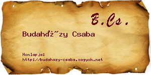 Budaházy Csaba névjegykártya