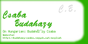 csaba budahazy business card